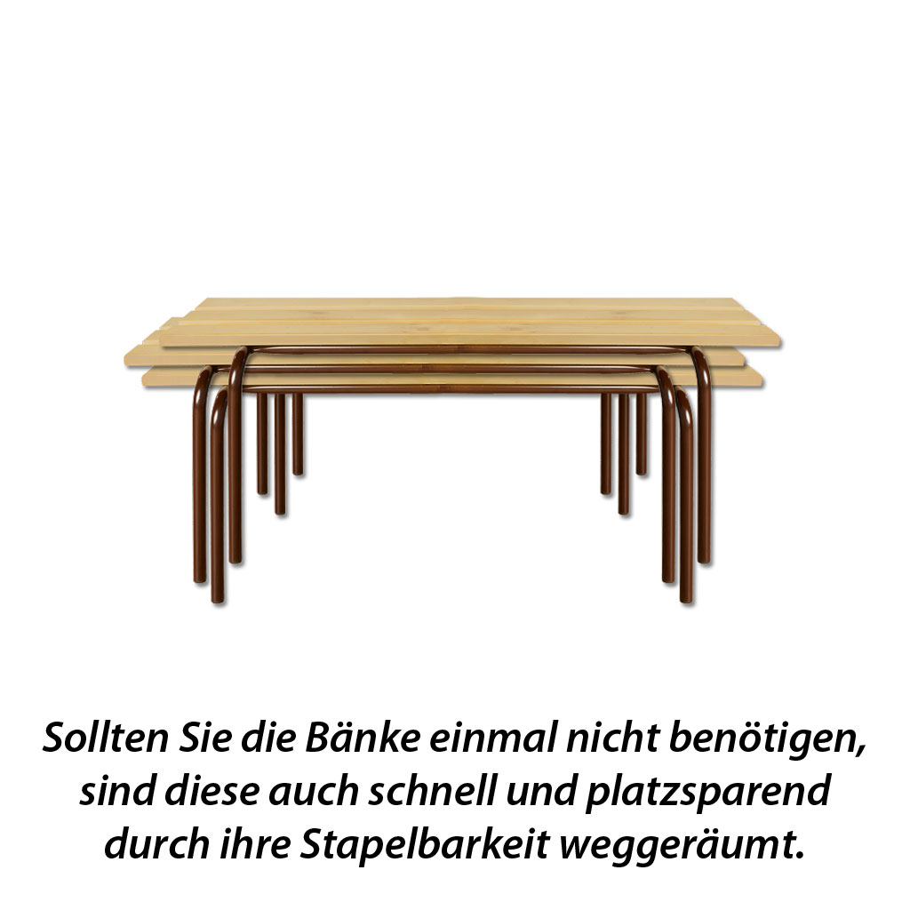 Stapelbare Umkleide- und Garderobenbank