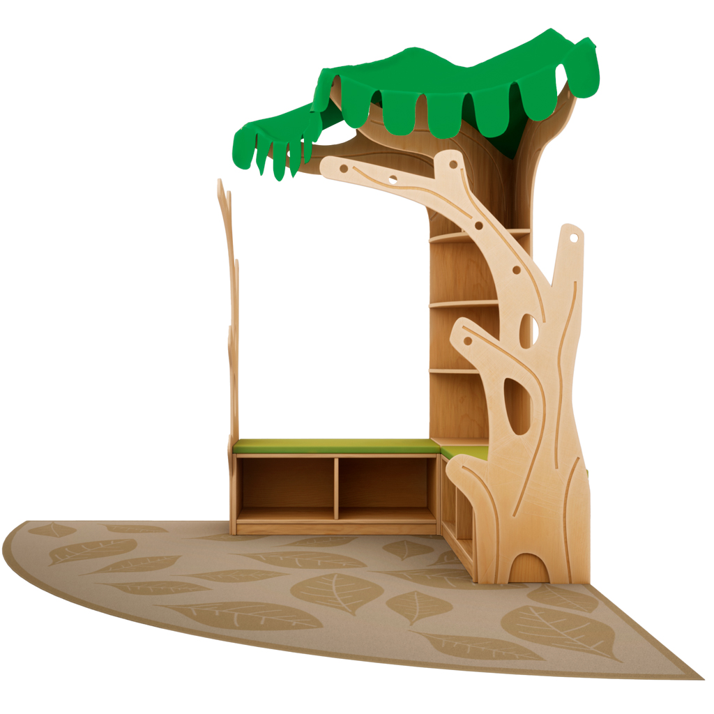 Leseecke Baum mit Teppich