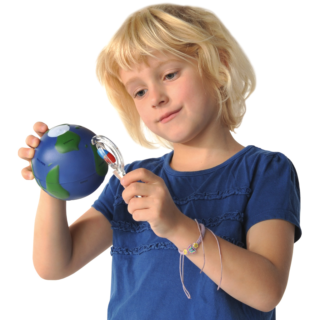 Globus mit magnetischen Polen