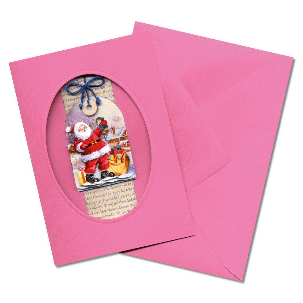 Passepartout-Karten, ovale Stanzung, 5 Stück