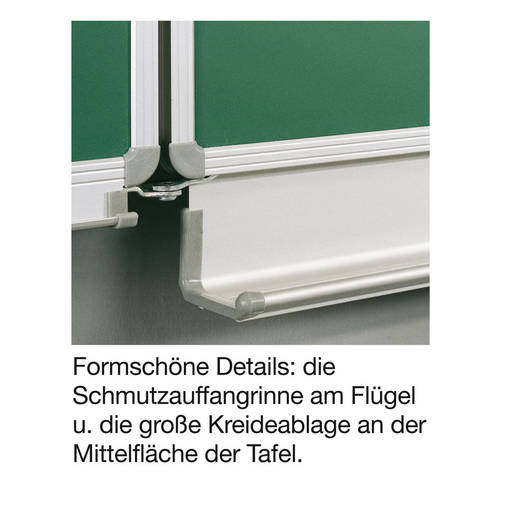 Federzugtafel, Stahlemaille weiß