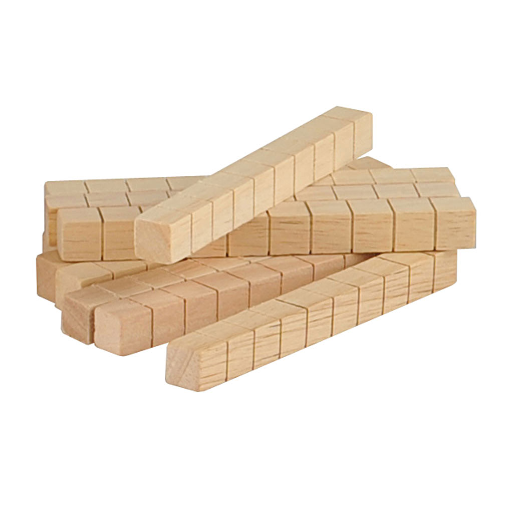 Würfelsatz-Zehnersystem aus Holz Würfelsatz-Zehnersystem aus Holz