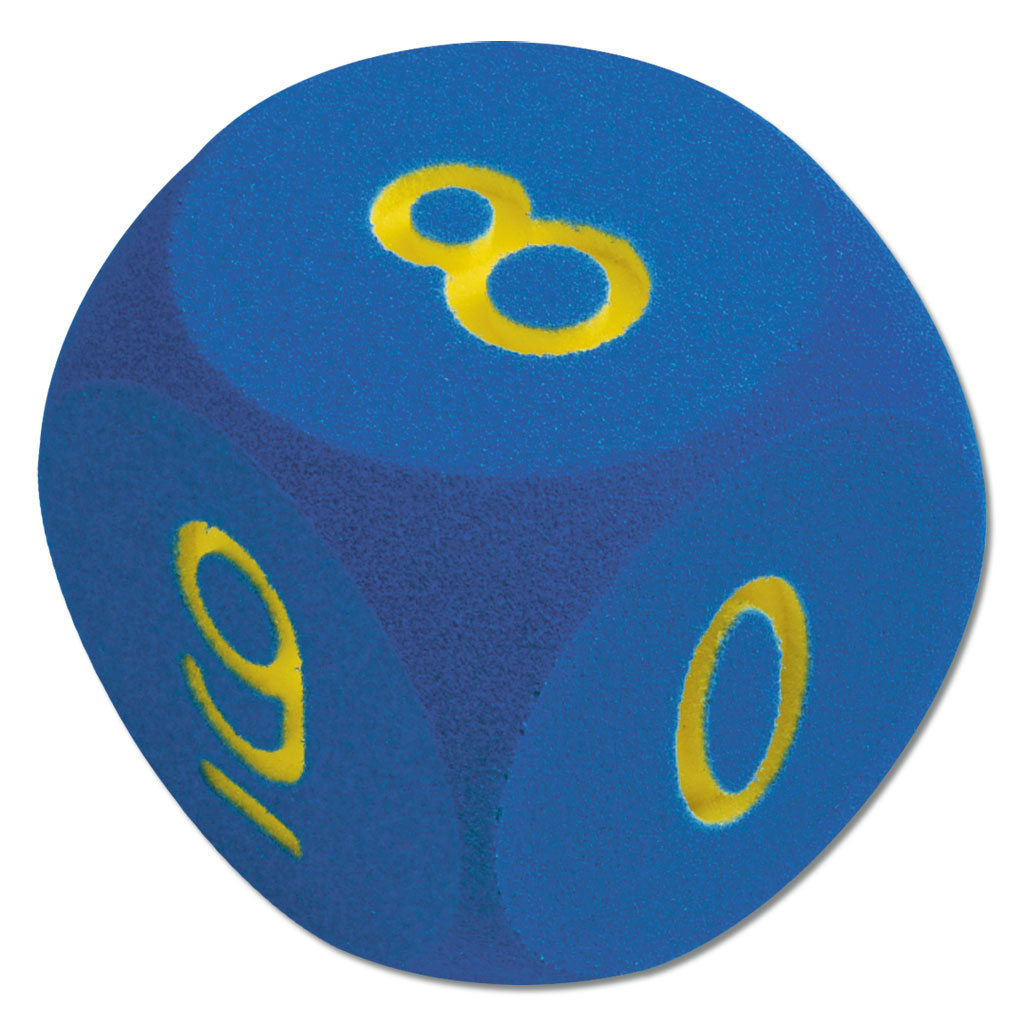 6-flächiger Zahlenwürfel aus Schaumstoff, 1–6 oder 6–10