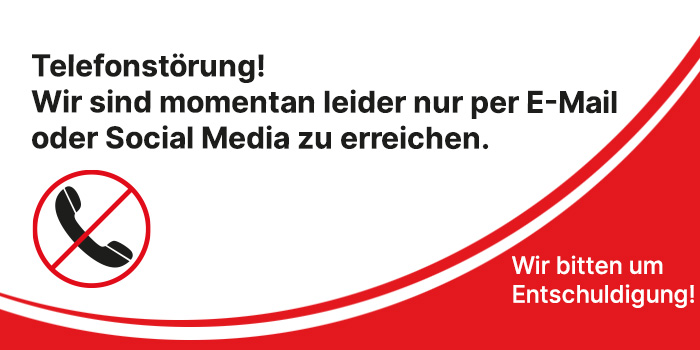 Hinweis für Telefonstörung