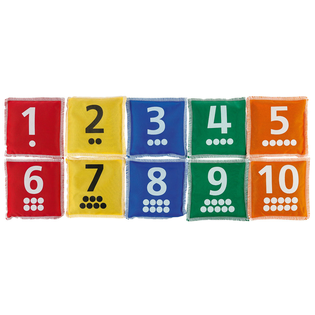 Bohnensäckchen Zahlen 1–10