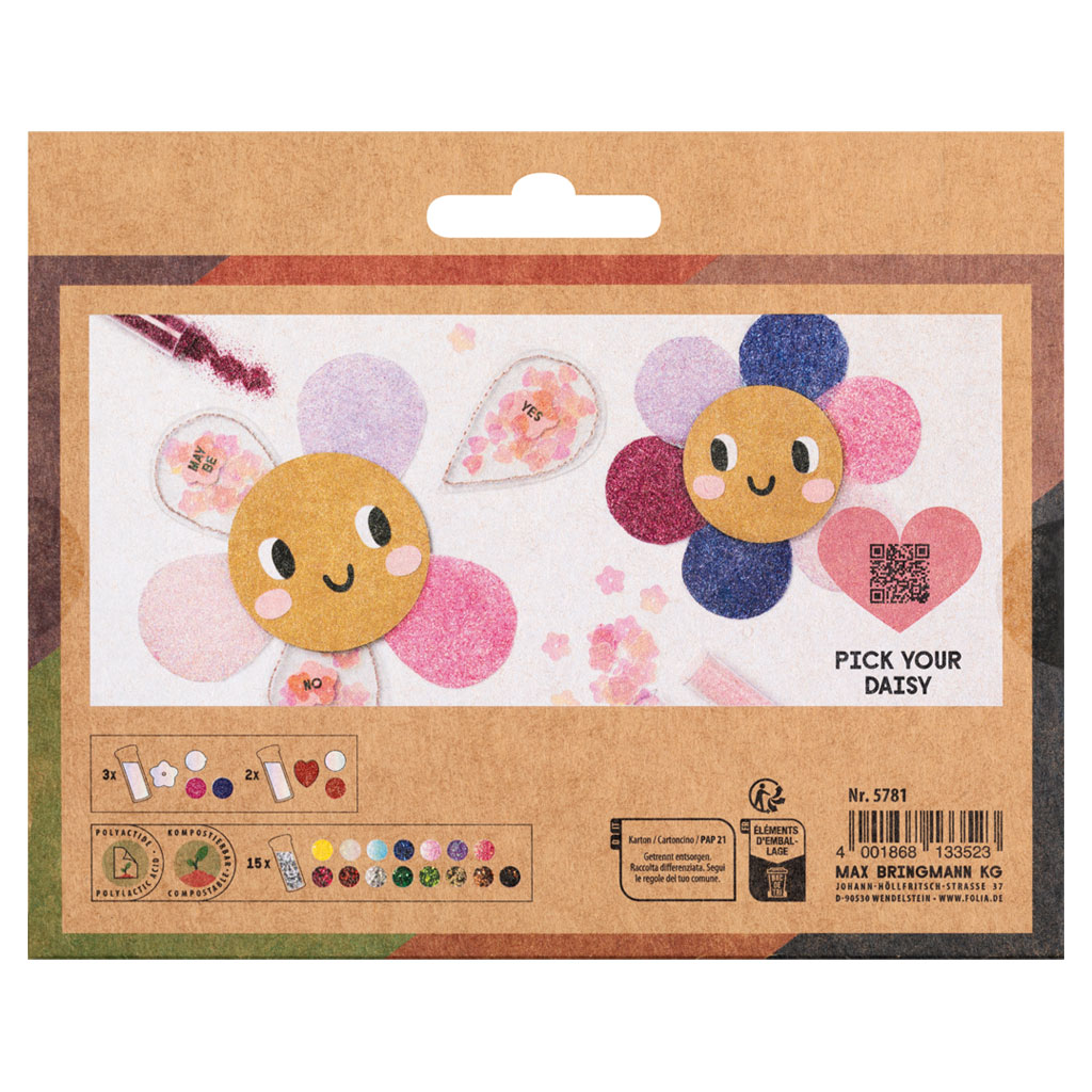 Folia® Bio Glitter & Pailletten Set Rainbow