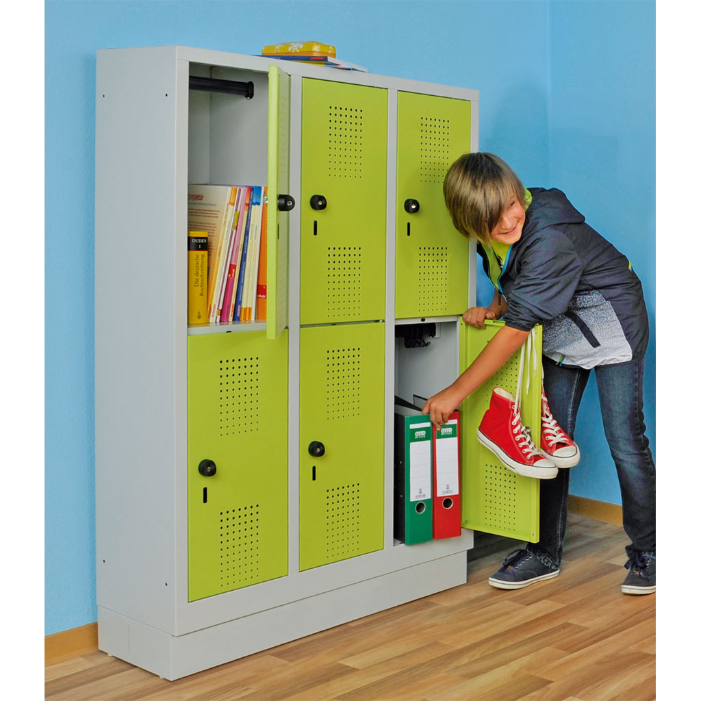 Garderobenschrank, doppelstöckig