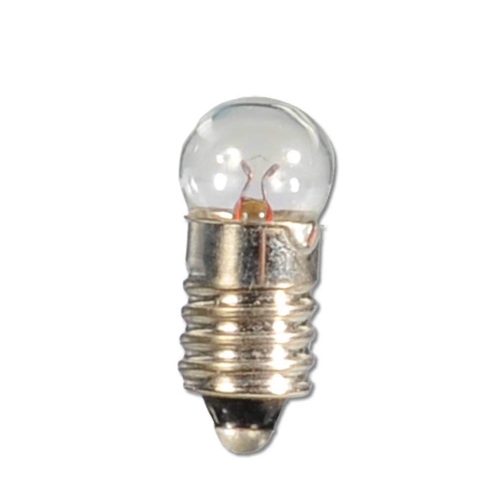 Glühlampe E 10 mit klaren Glaskolben, 10 Stück