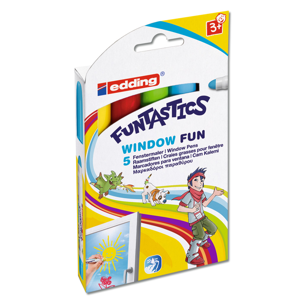 edding® 16 FUNTASTICS WINDOW FUN Kinderfenstermaler