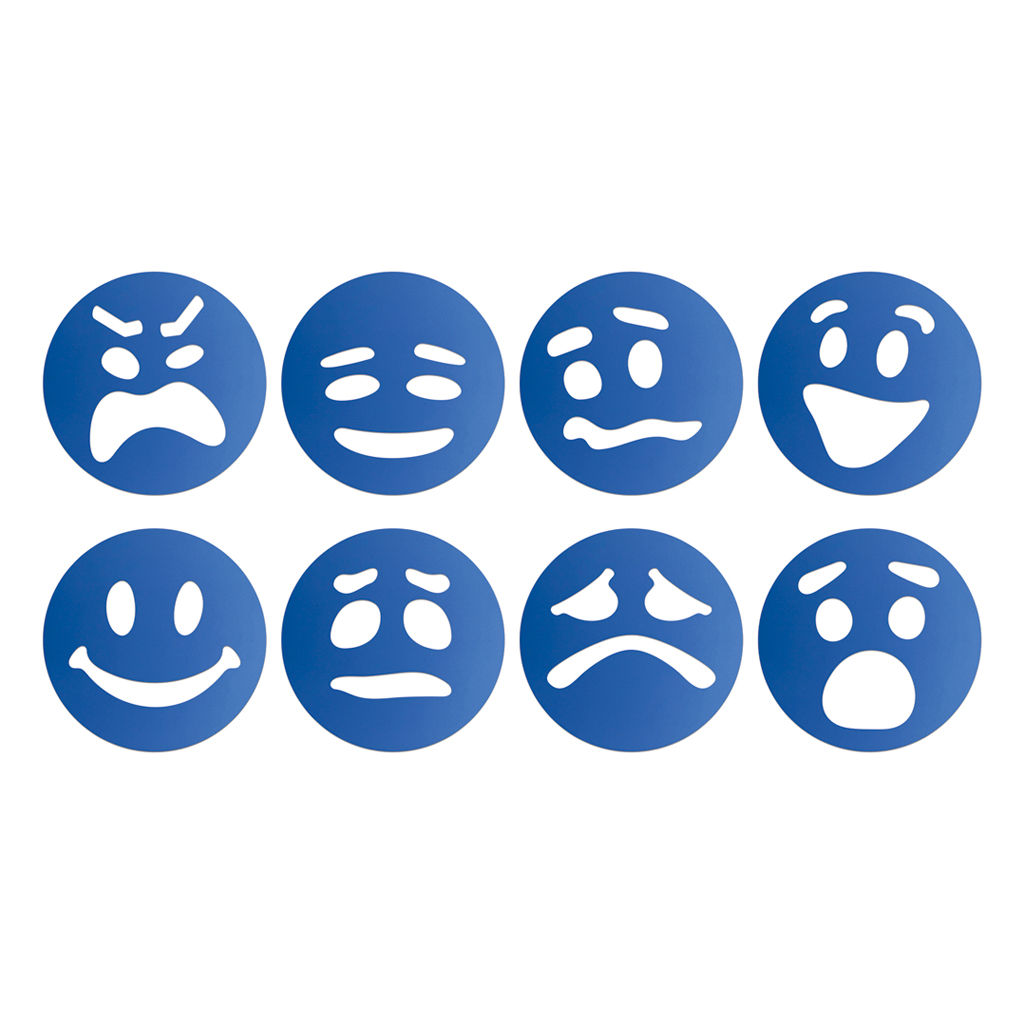 Emotionsschablonen, 8 Stück-Bild Auf diesem Bild ist das Produkt mit der Art.Nr.: W-93886 zu sehen
