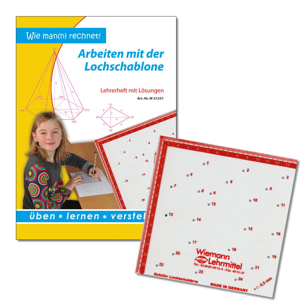 Lochschablone für die Wandtafel inkl. Lehrerheft