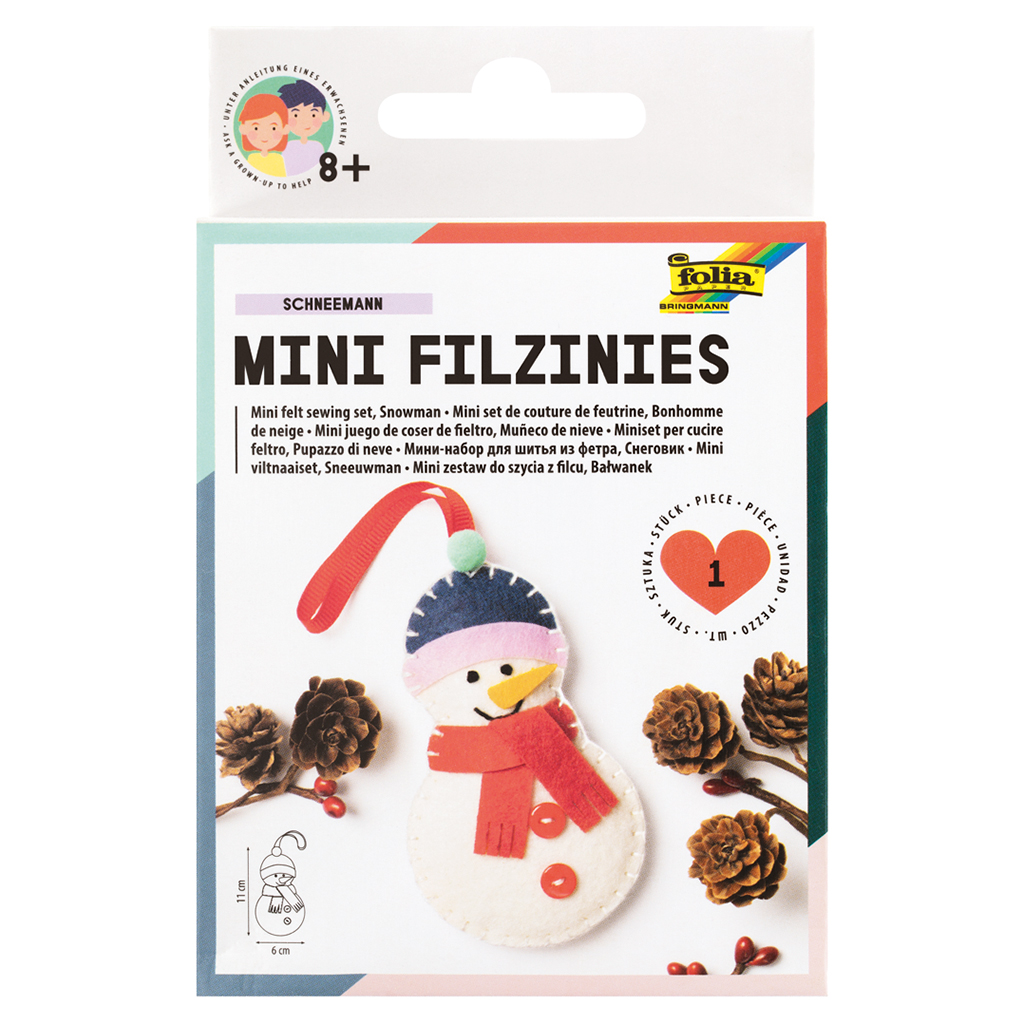 Folia® Mini Filzinies Schneemann Folia® Mini Filzinies Schneemann