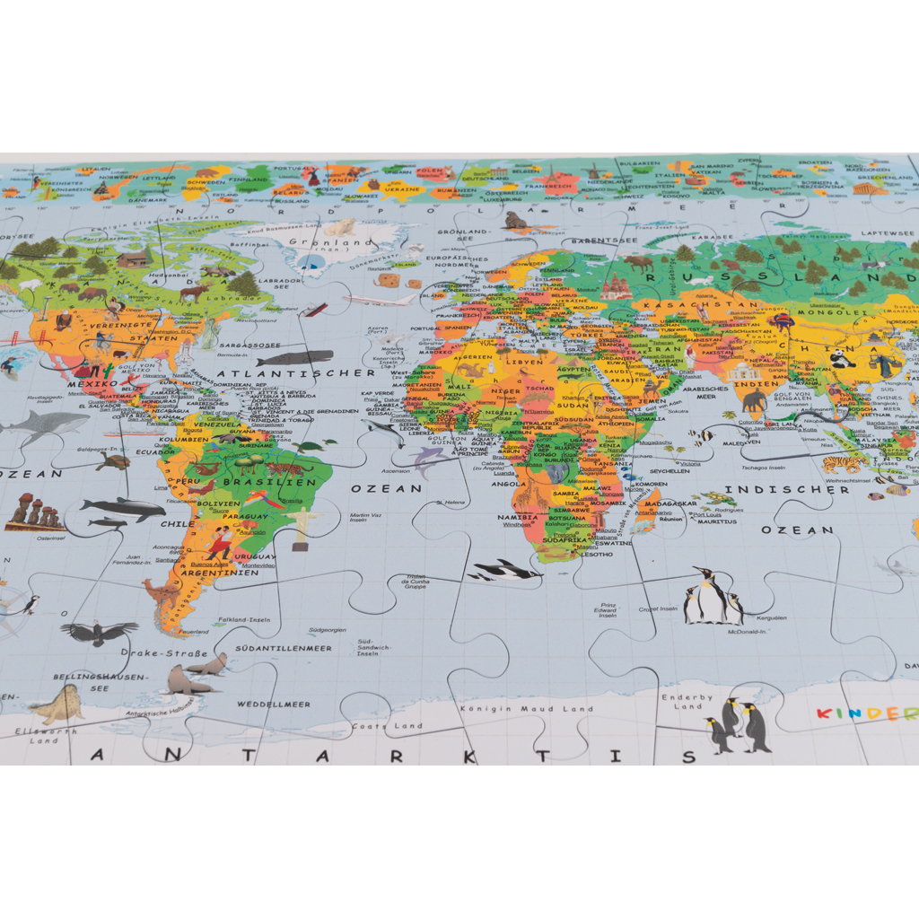Kinderweltkarte als Puzzle, 48 Teile