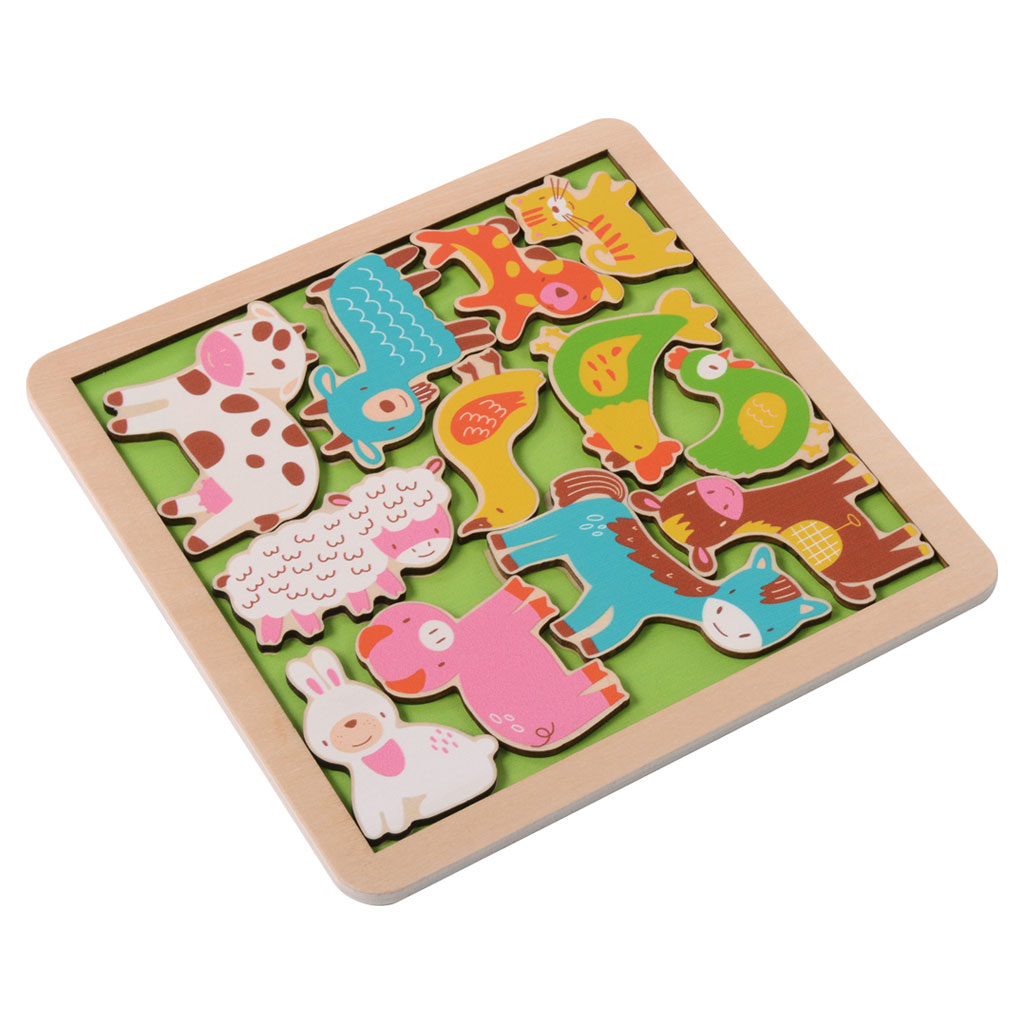 Holzpuzzles, 5er-Set