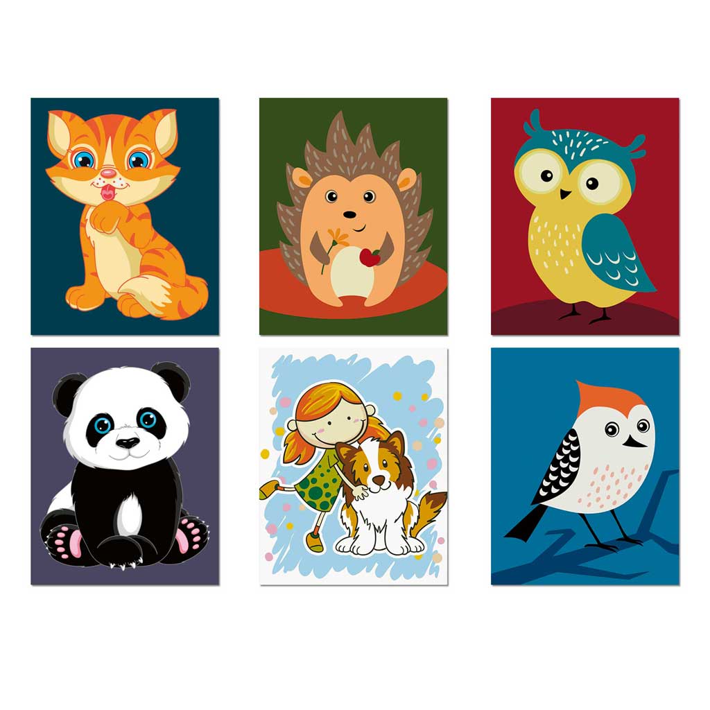 Malen nach Zahlen Tierbilder