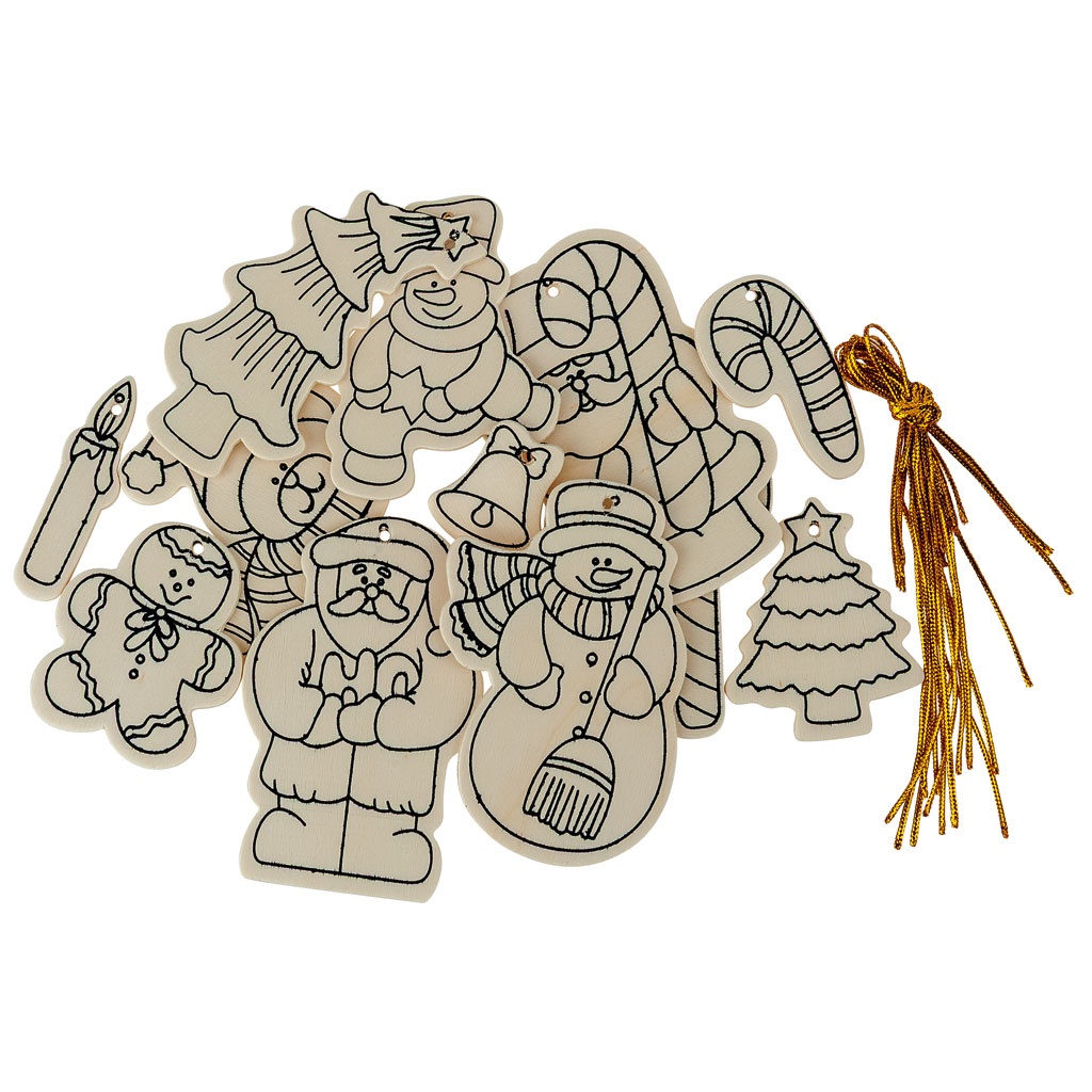Blanko-Anhänger Weihnachten, 13 Stück