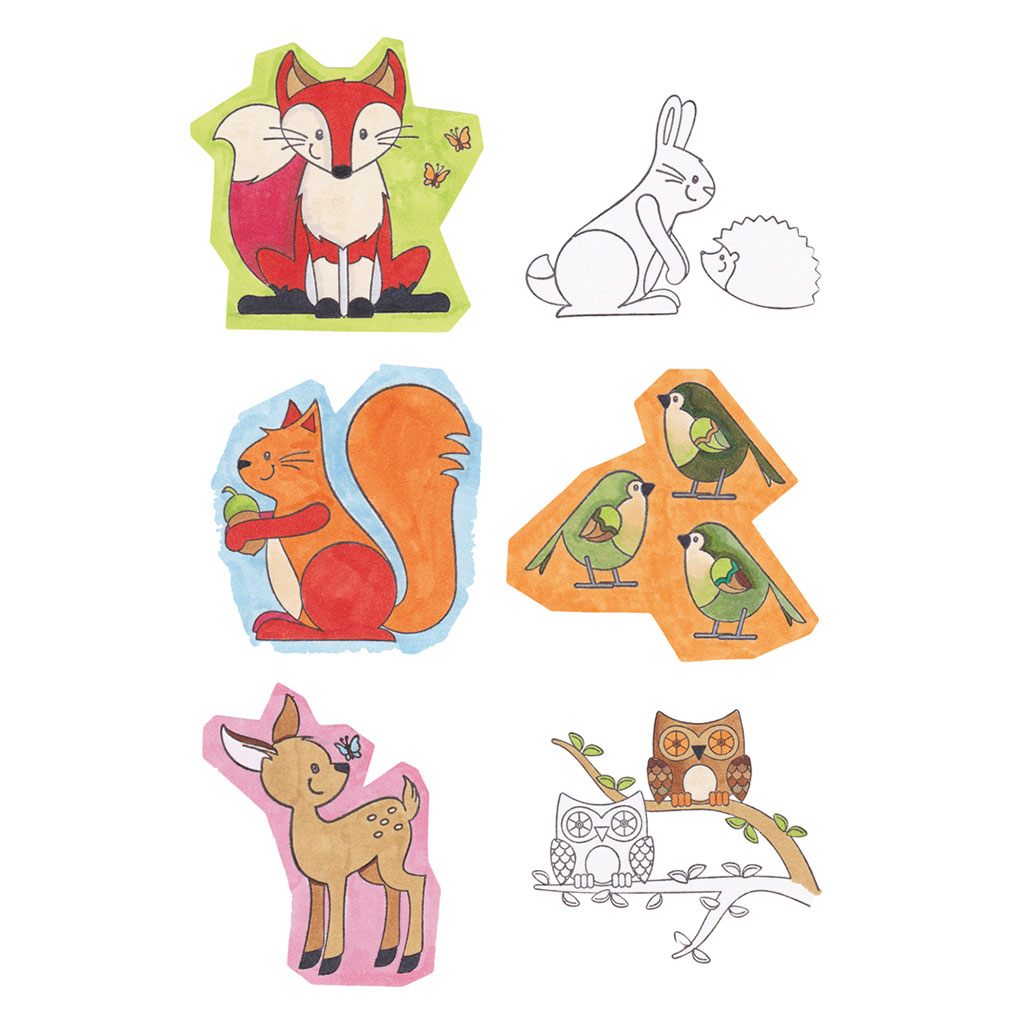 Riesenstempel Waldtiere, 6 Stück Riesenstempel Waldtiere, 6 Stück
