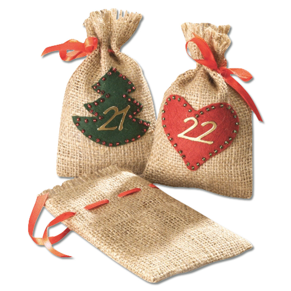 Jute-Säckchen, 24 Stück