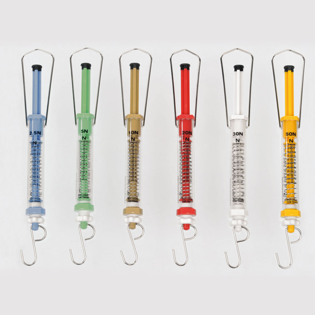 Zug und Druckkraftmesser, farbkodiert