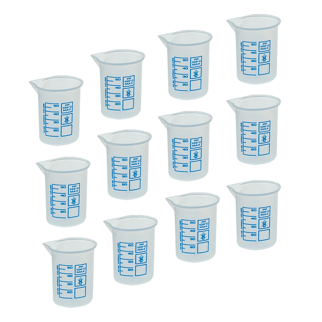Becherglas, Polypropylen, niedrige Form, 12 Stück