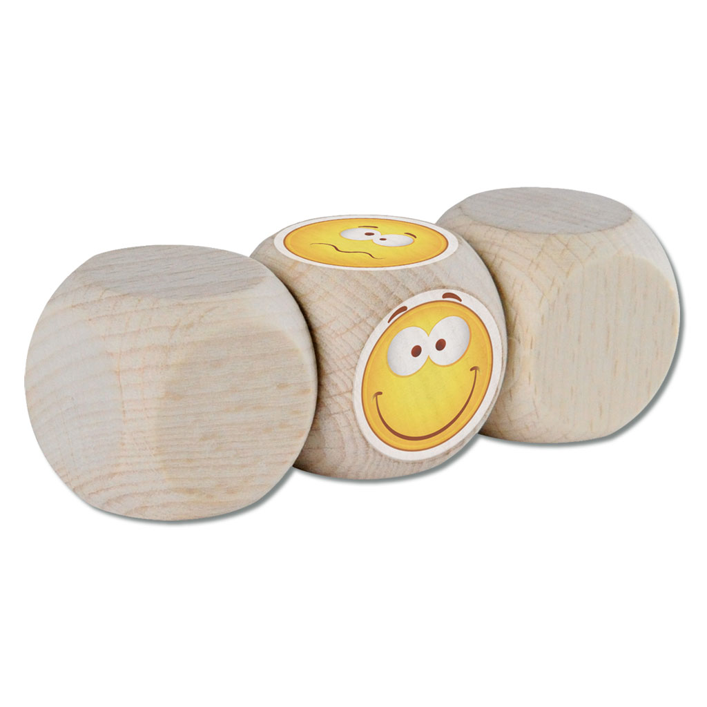 Holzwürfel zum Selbstgestalten, 3 große oder 6 kleiner Würfel