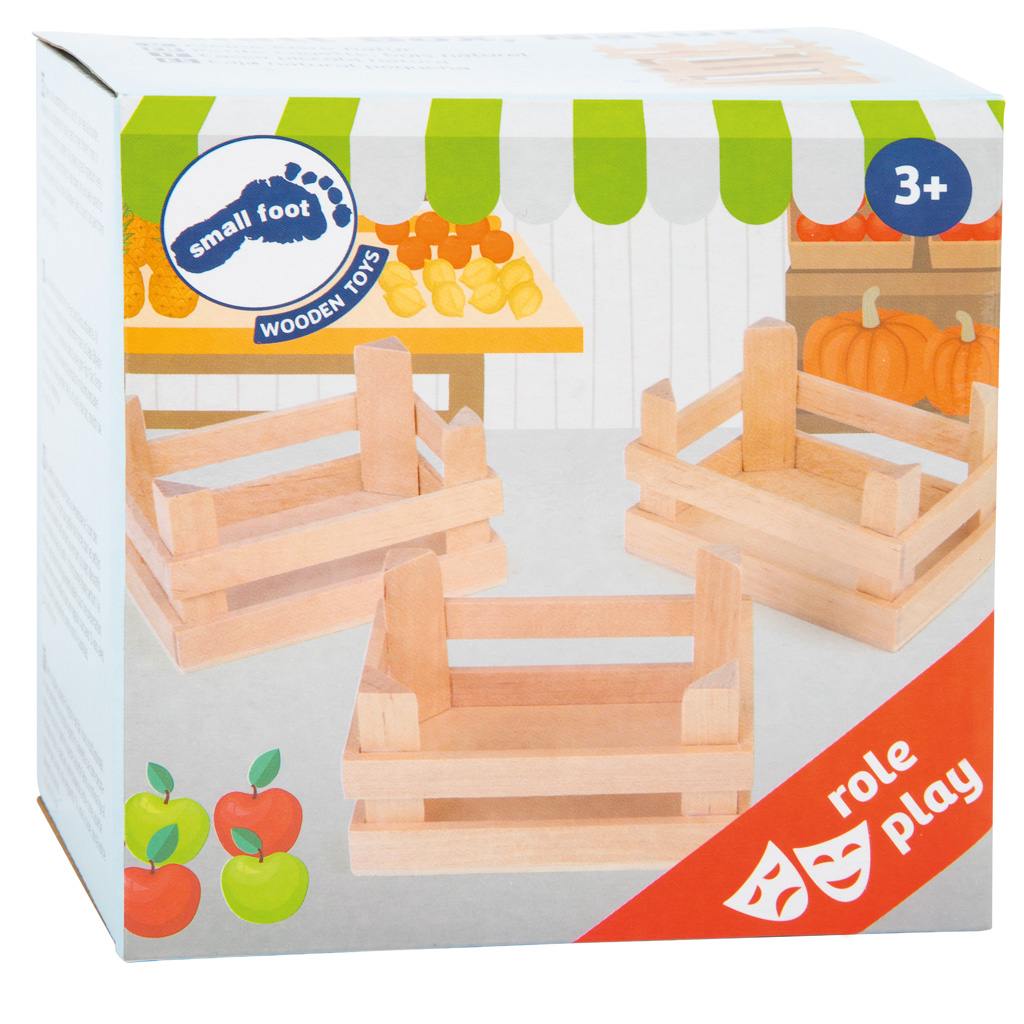 Kleine Kiste aus Holz, blanko, 3er-Set