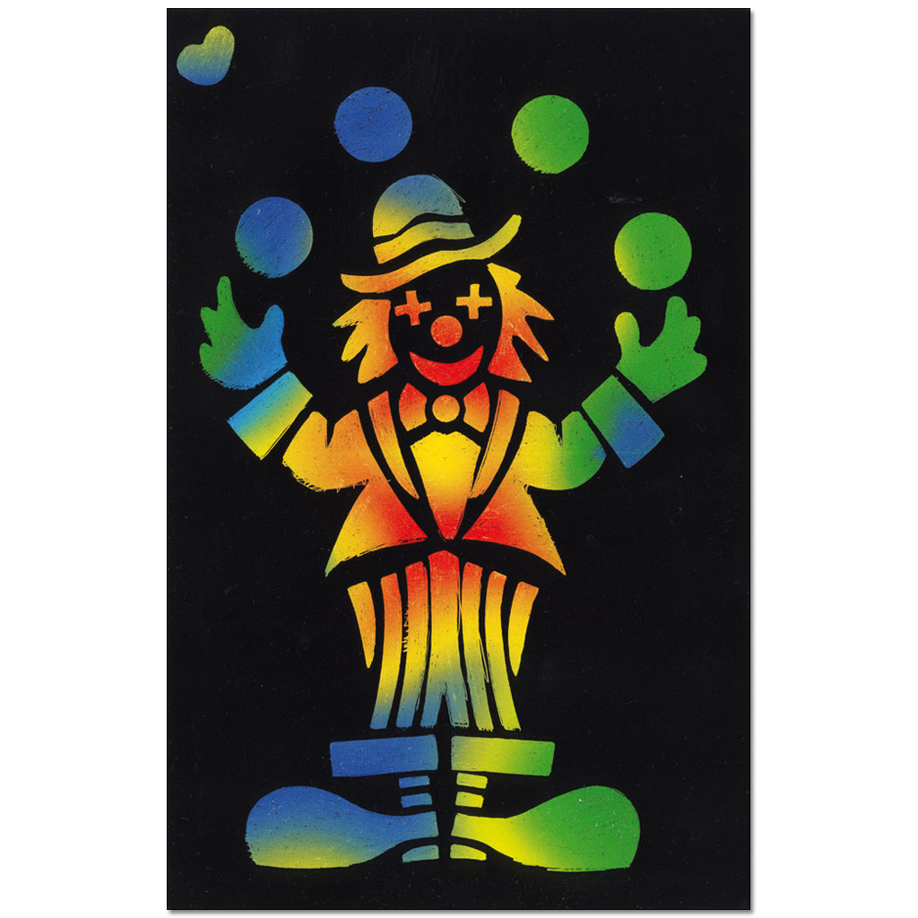 Scratch-Art® Kratzpapier (Regenbogenfarben mit schwarzer Deckschicht)