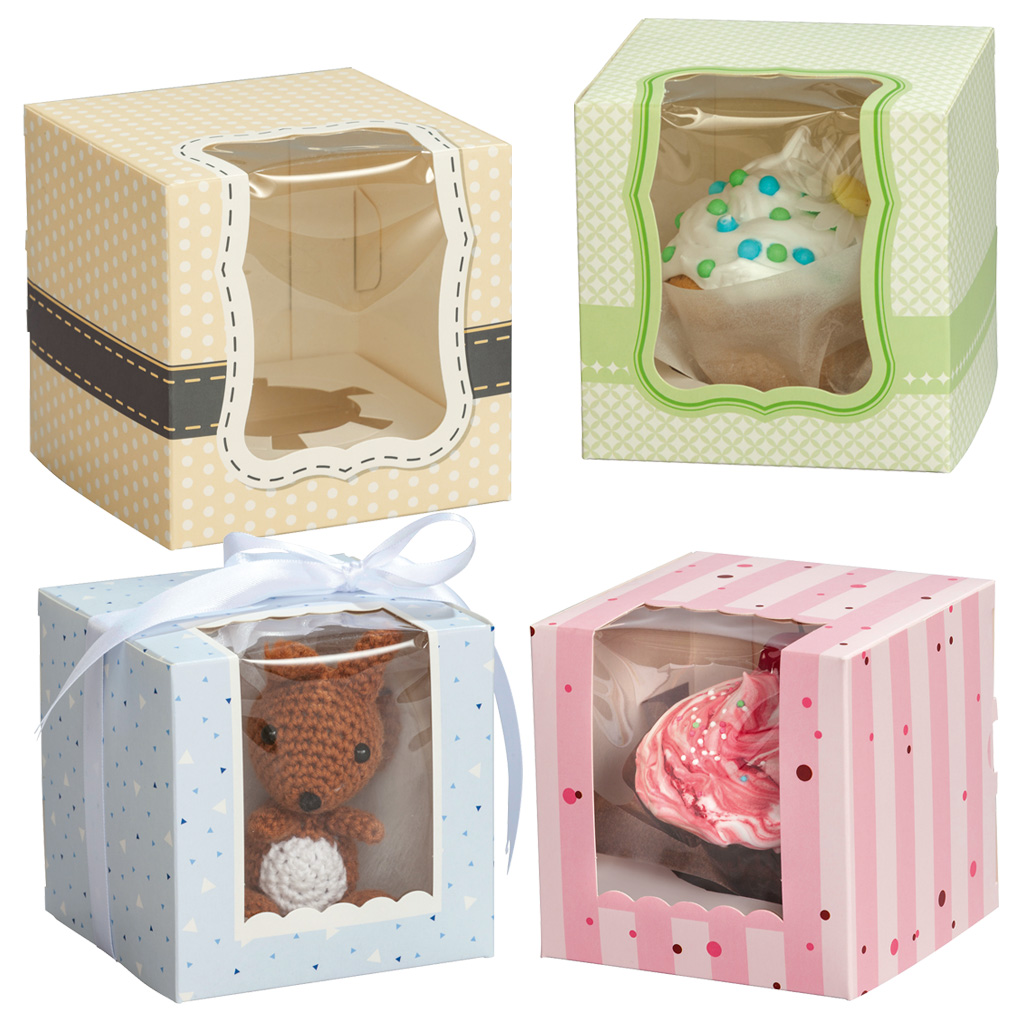 Geschenkboxen-Set, 4 Stück in 4 Farben