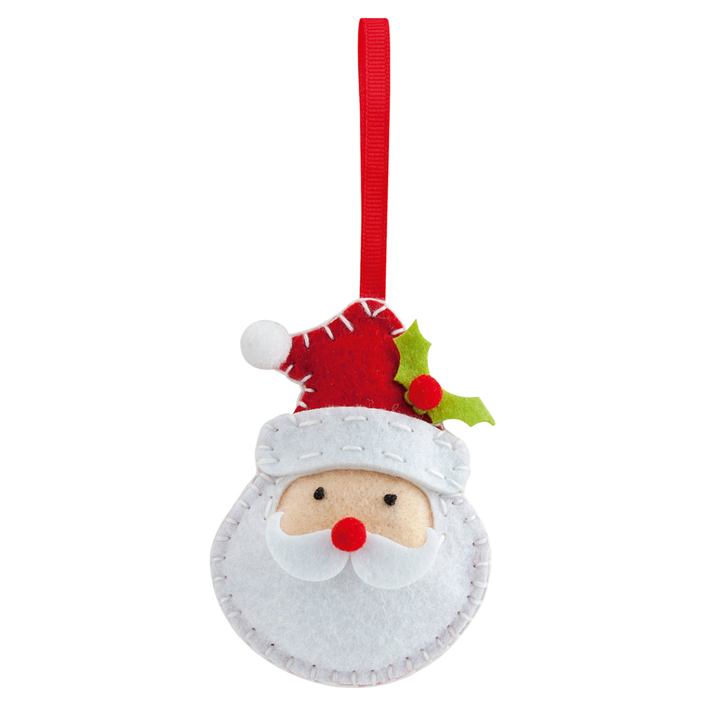 Folia® Mini Filzinies Weihnachtsmann-Bild Auf diesem Bild ist das Produkt mit der Art.Nr.: W-93647 zu sehen