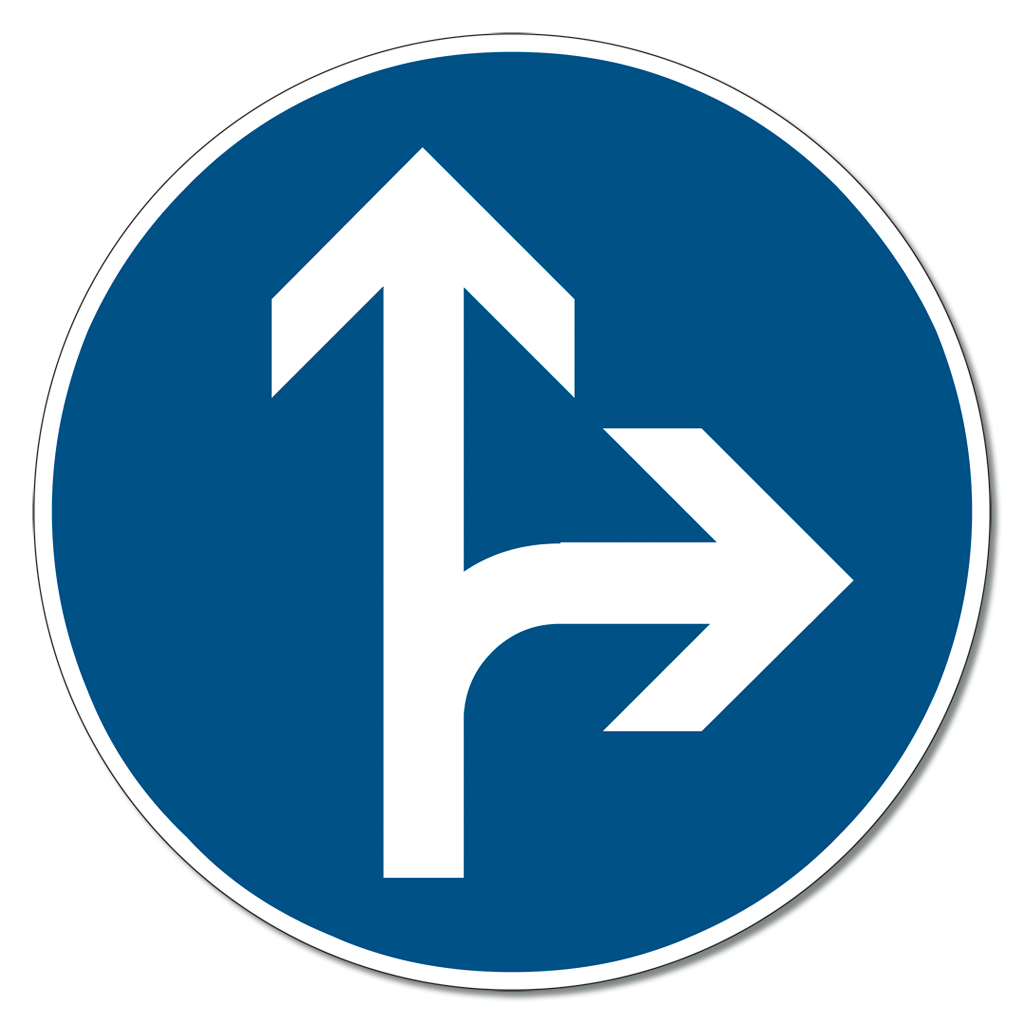 Großes Straßenverkehrsschild Nr. 214