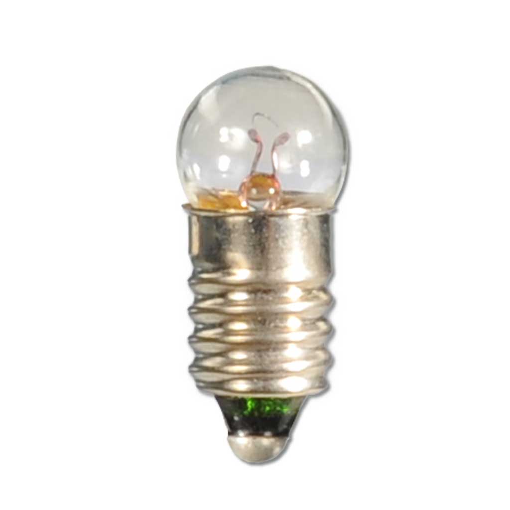 Glühlampe E 10 mit klaren Glaskolben, 10 Stück