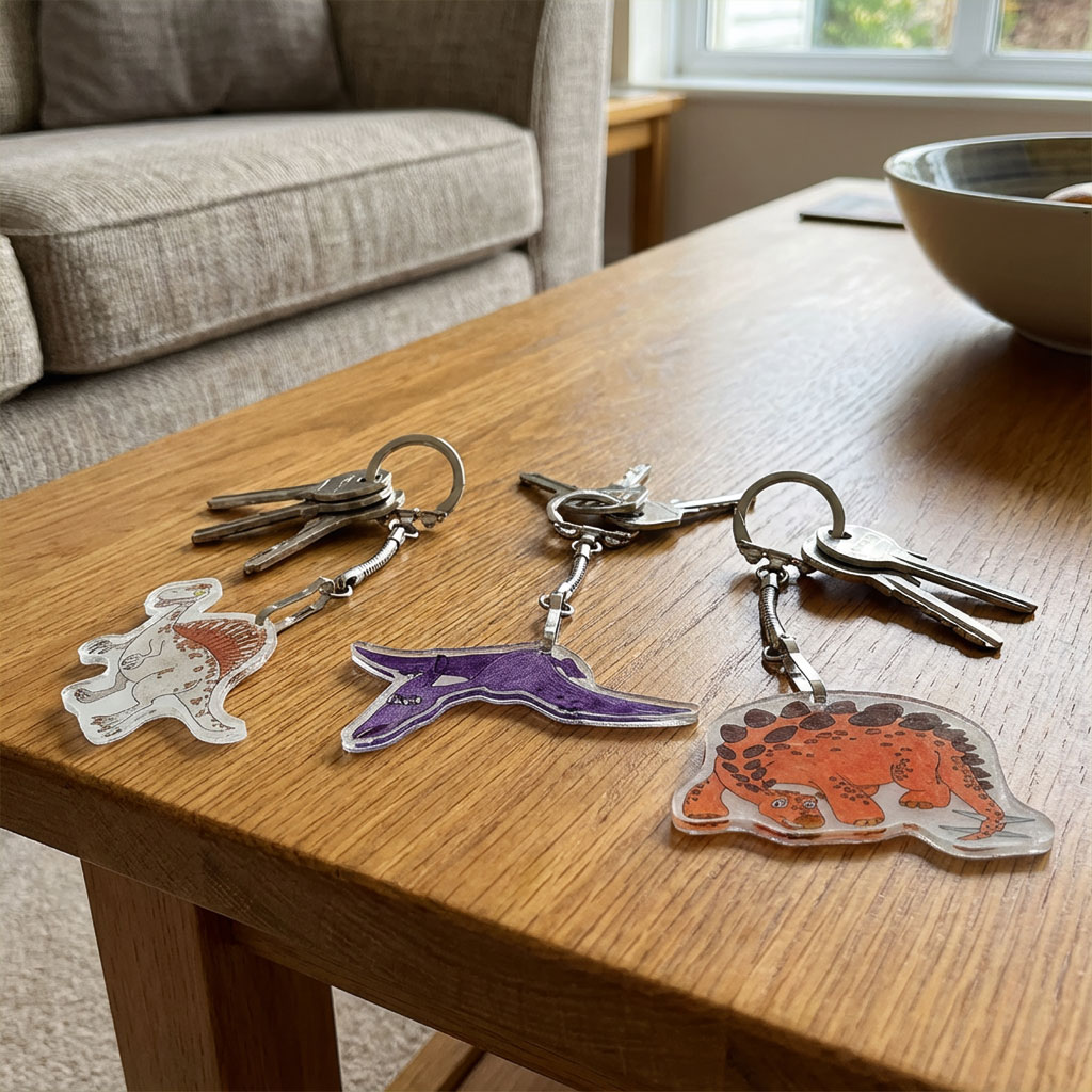 Schlüsselanhänger Dinos zum Selbstgestalten