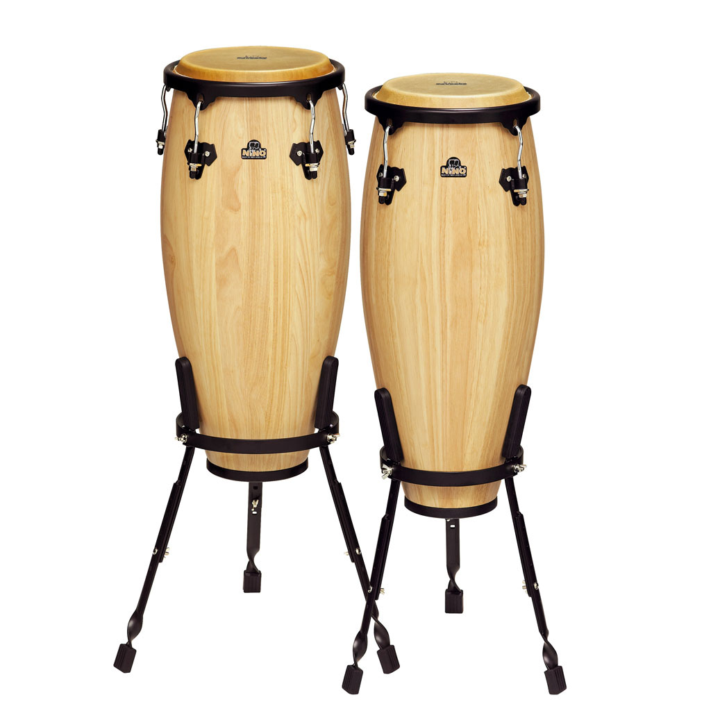 Paar Congas natur lackiert