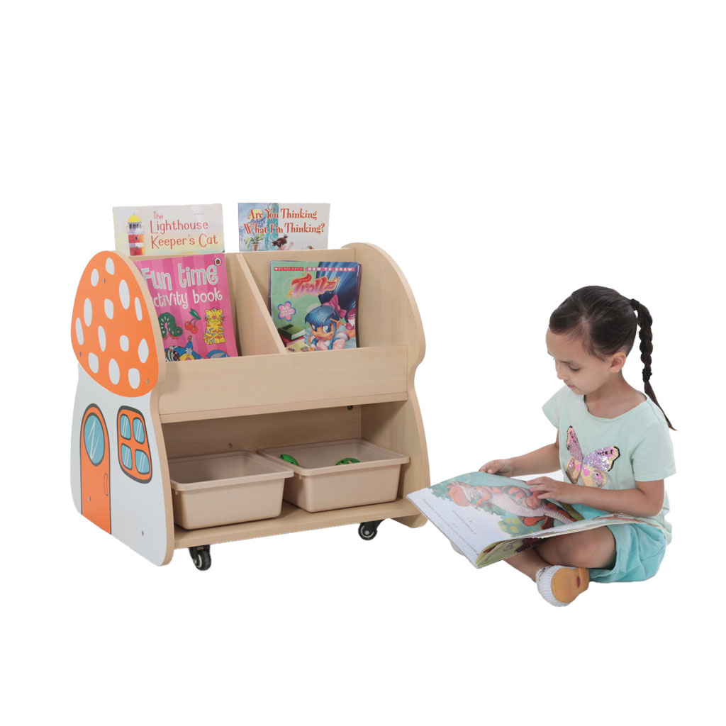 Bücherwagen Pilz, fahrbar