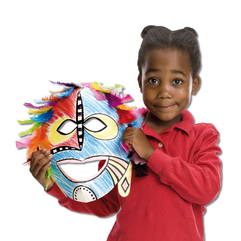 Afrikanische Blanko-Masken, 20 Stück