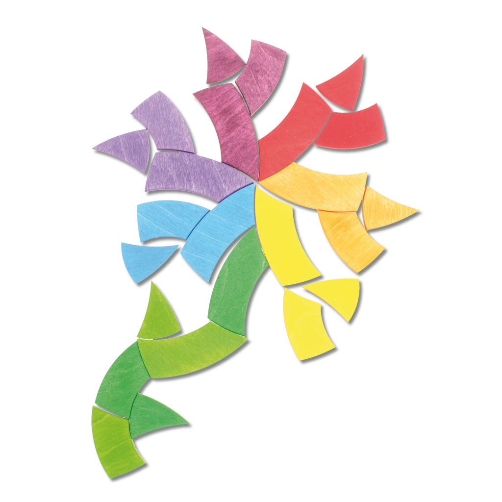 Farbkreis Goethe - Formen-Holz-Puzzle