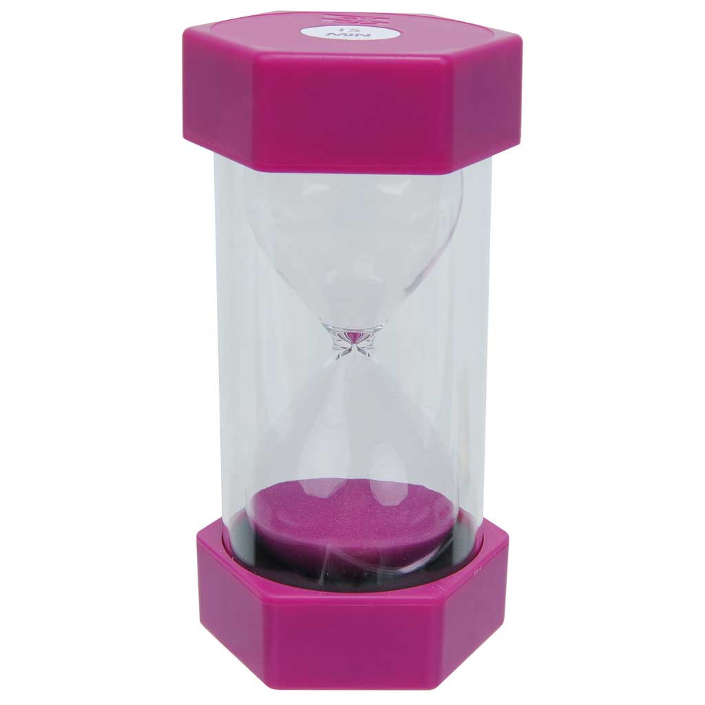 Große Sanduhr, Größe 16 cm Ø 8 cm, mit verschiedenen Zeiten