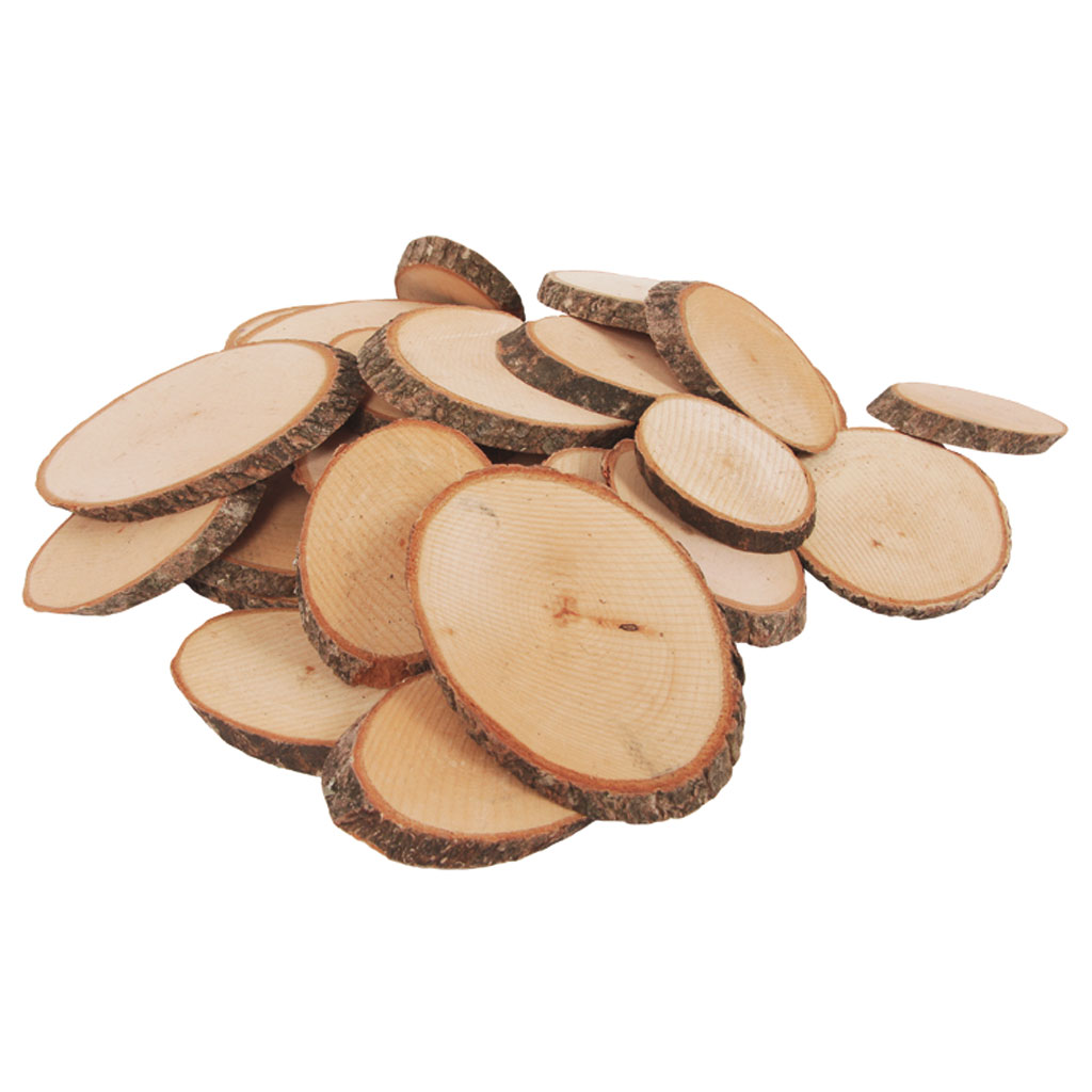 Naturholzscheiben Oval, ca. 50 Stück, 1.000 g