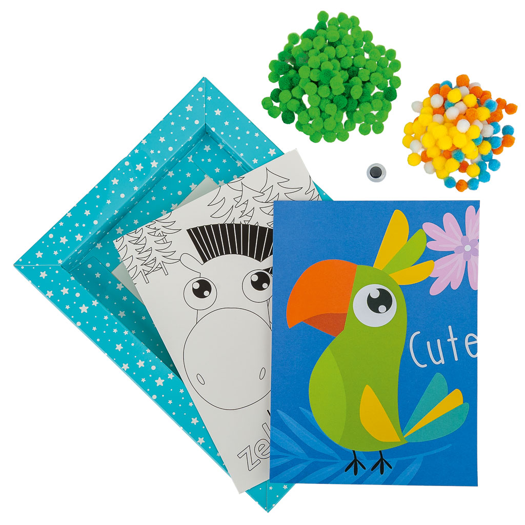 Karten zum Gestalten und Ausmalen, 2 Stück, inkl. Rahmen