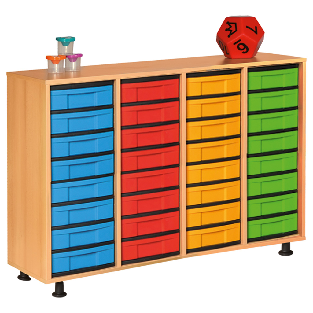 Modulus® Eigentumsschrank mit Standfüßen und 32 Schüben