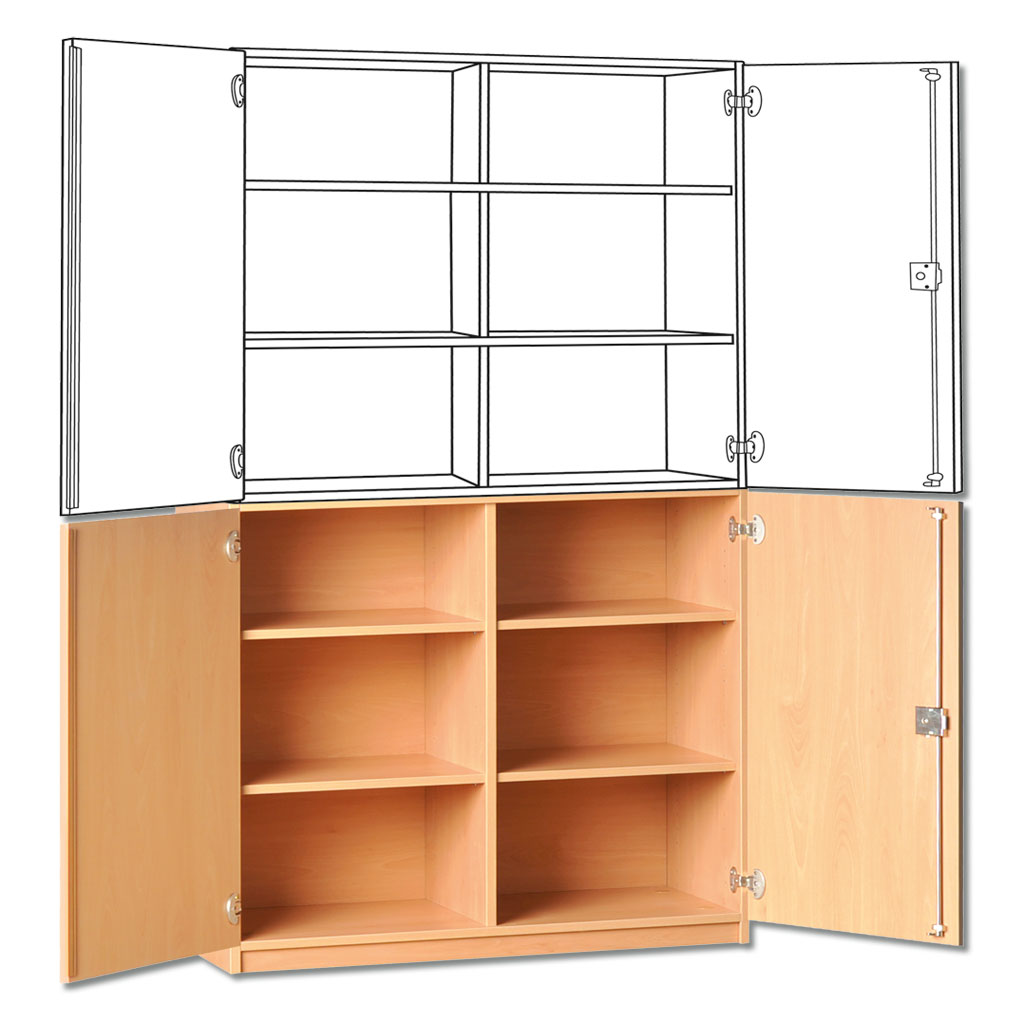 Modulus® Unterschrank mit Mittelwand, 4 verstellbare Böden