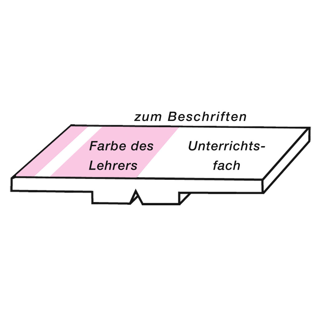 Lehrermagnet für den Klassenplan rosa/streifen
