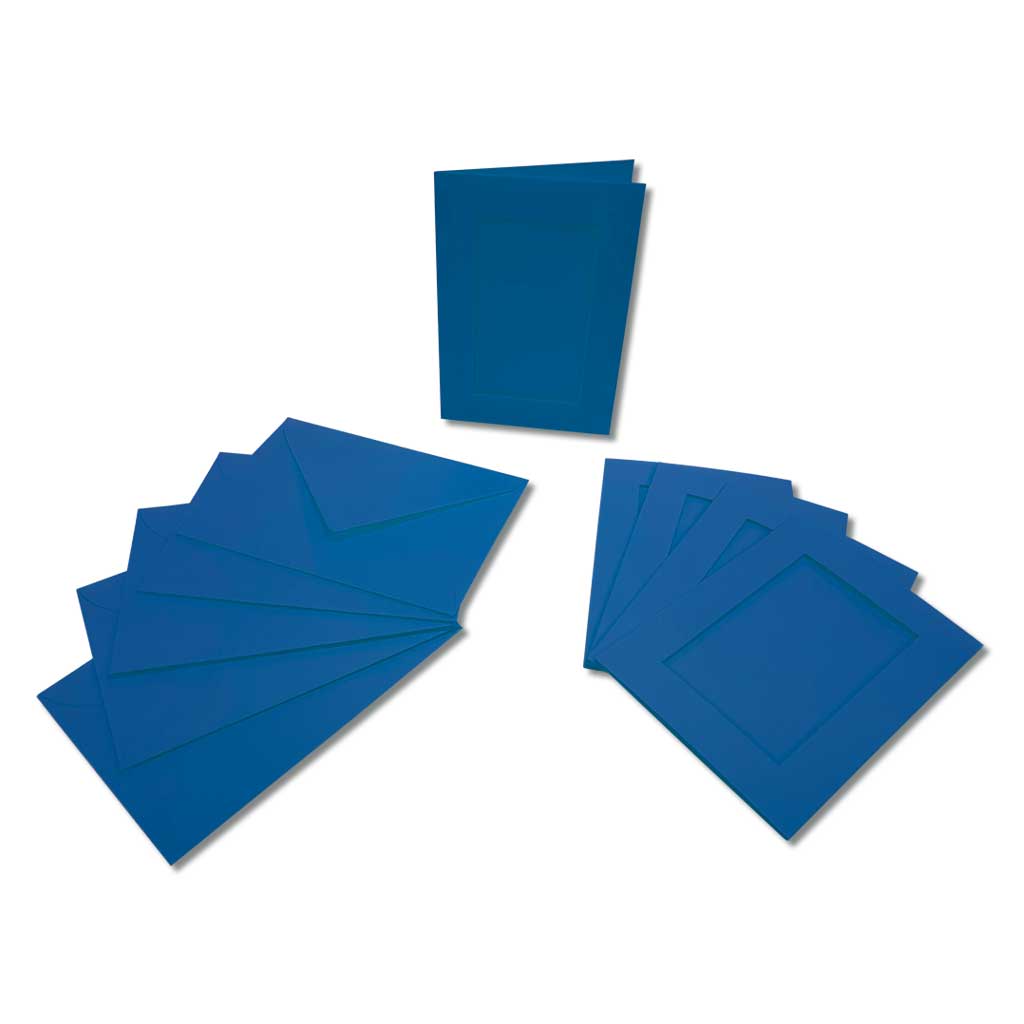 Passepartout-Karten, rechteckige Stanzung, 5 Stück