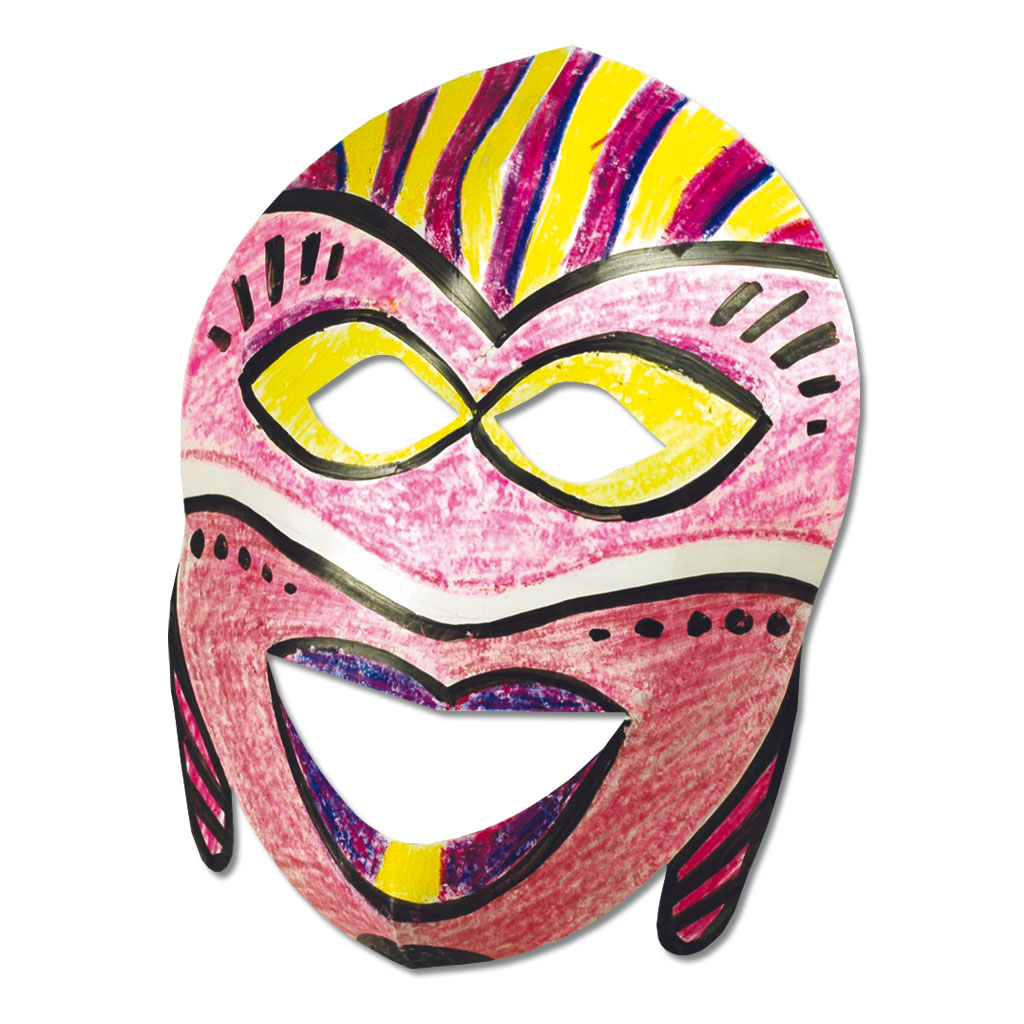 Afrikanische Blanko-Masken, 20 Stück