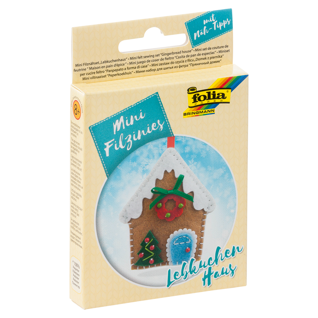 Folia® Mini Filzinies Lebkuchenhaus Folia® Mini Filzinies Lebkuchenhaus