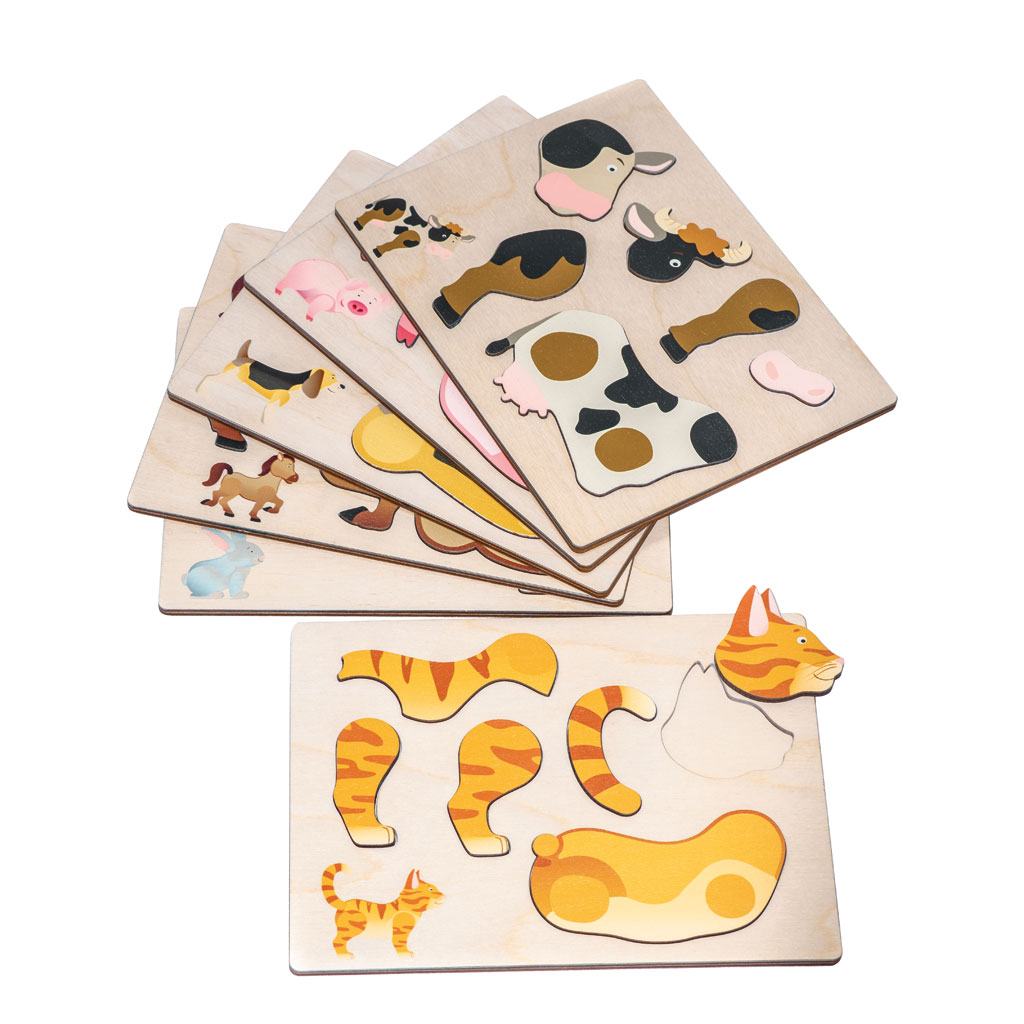 Magnetpuzzle Bauernhoftiere, 6er-Set-Bild Auf diesem Bild ist das Produkt mit der Art.Nr.: W-83202 zu sehen