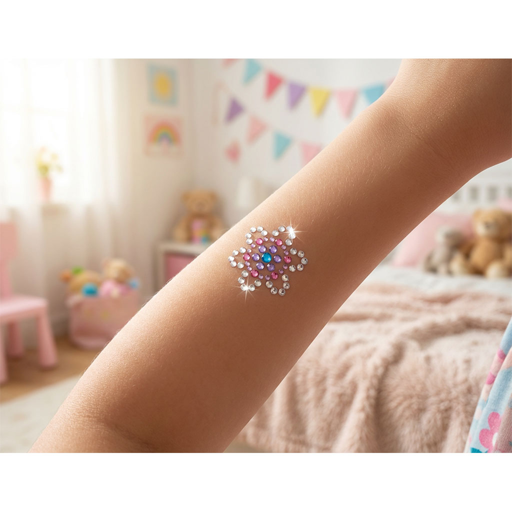 Glitzersteine für die Haut, selbstklebend, 80 Stück