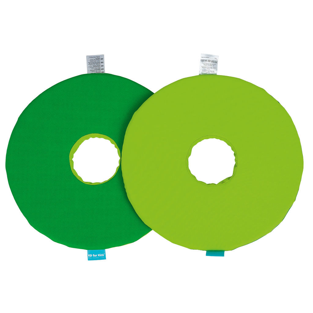 Kissenwagen mit bunten Sitzkissen, Rund