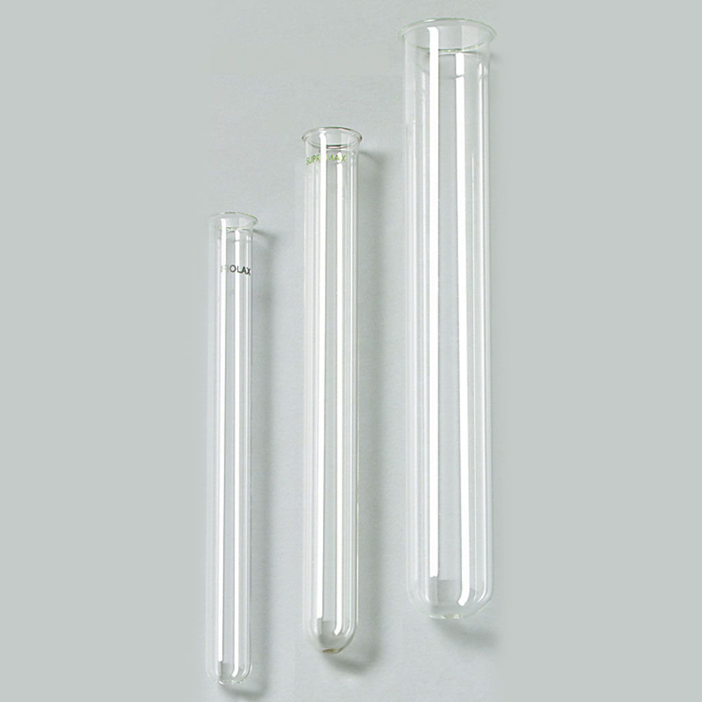 Reagenzglas mit Bördelrand aus Fiolax, 100 Stück