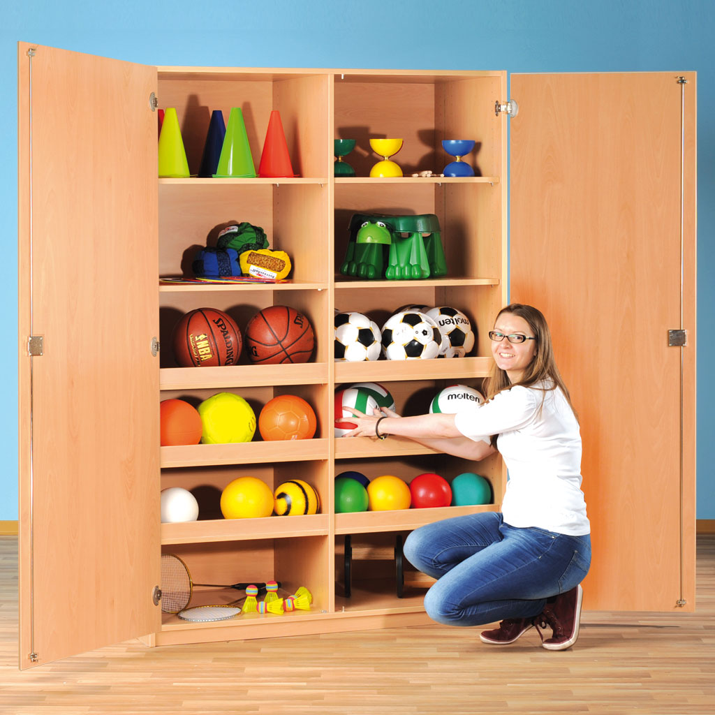 Modulus® Sportschrank mit 8 Ballablagen und 2 Böden